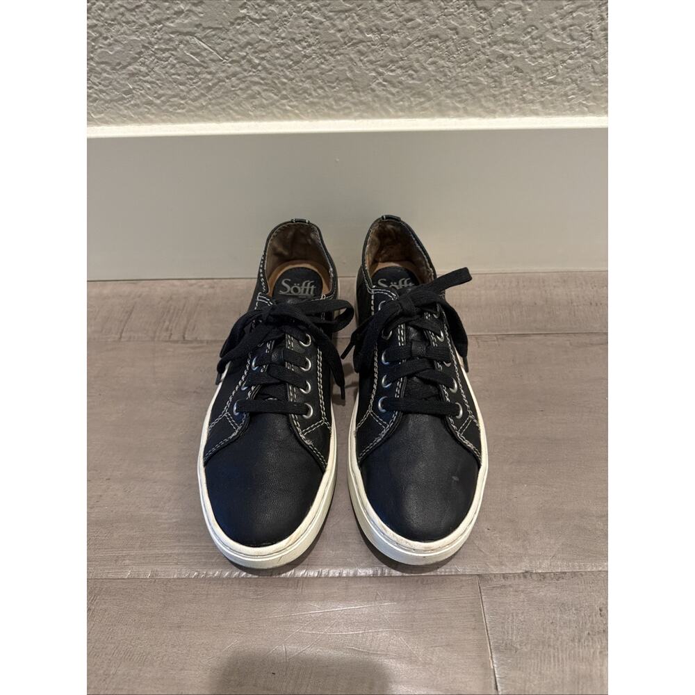 Sofft Women's Sneakers Size 6.5M Casual Piper Leather Lace Up Shoes Solid Black - Picture 11 of 12